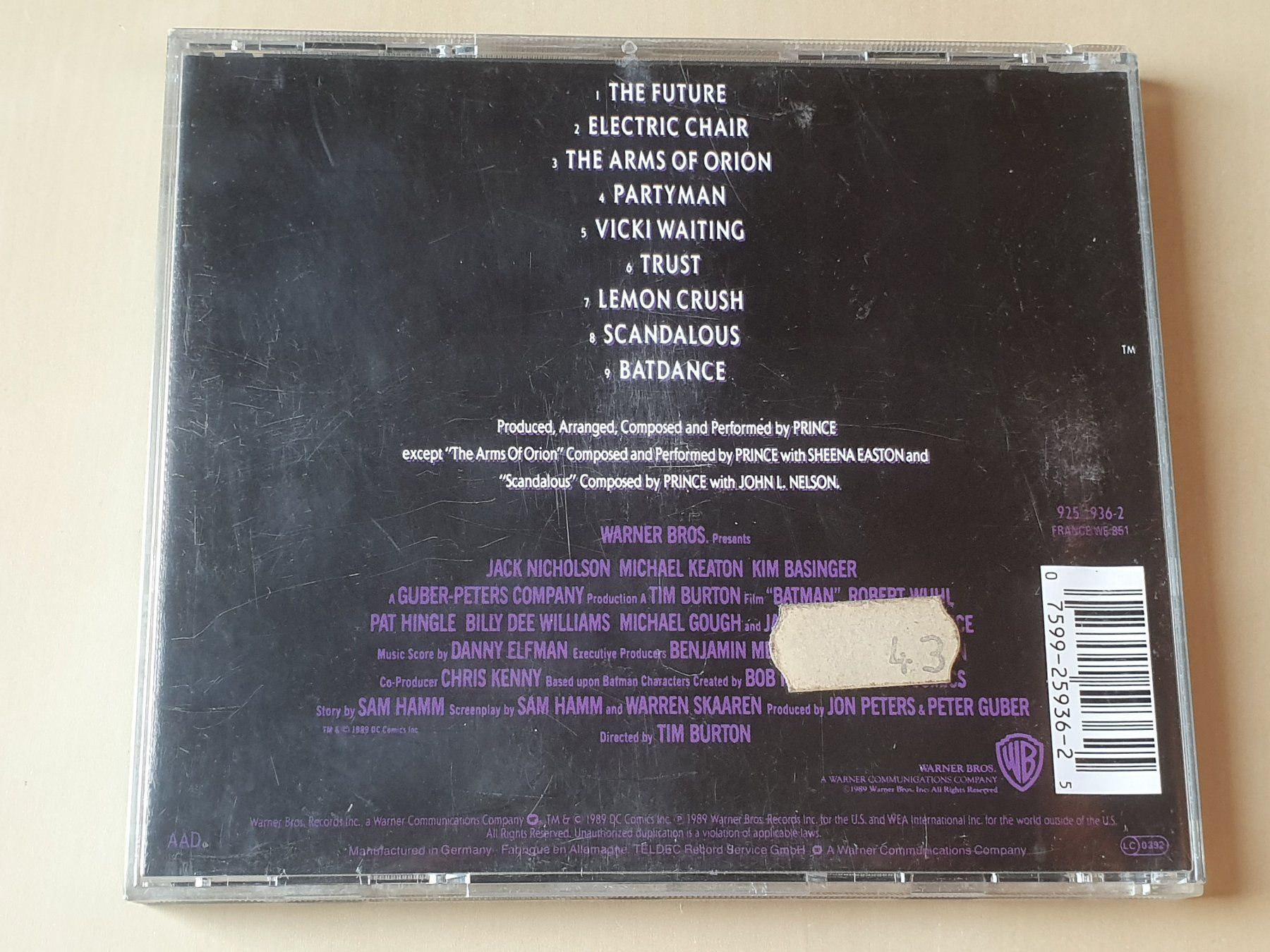 CD: Batman  Motion Picture Soundtrack – Usato da Stansstad venduto da collectorsshop 1