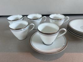 Rosenthal Bettina Princess – 5 Mokkatassen mit Untertassen