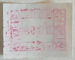 ST75) Automatenmarken,  Abart Abklatsch auf Gummierung