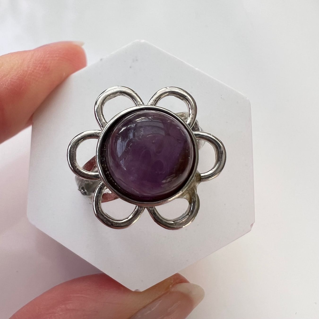 Anelli: Bague en laiton avec améthyste – Nuovo (secondo la descrizione) da Pully venduto da sunaddict 4
