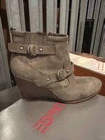 Ankle Boots hellgrün/beige, 40
