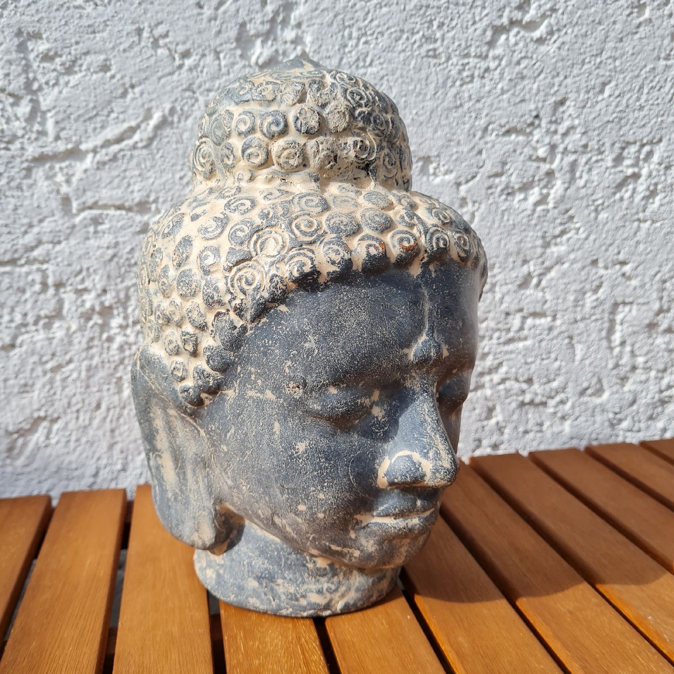 Tutte le decorazioni: Buddha Kopf, aus Ton, für den Garten oder Balkon – Usato da Maur venduto da Tashi010 2