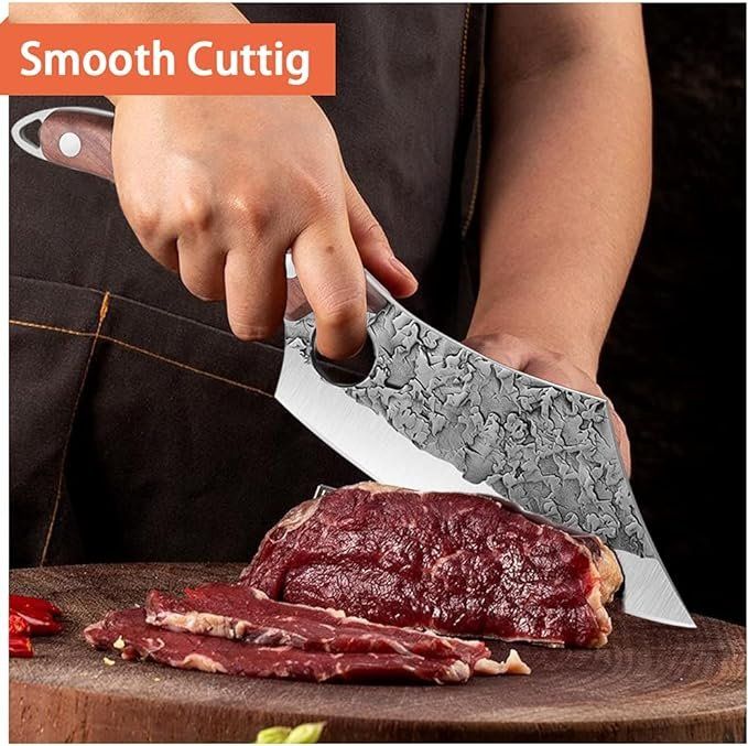 Coltelli da cucina: Ausbeinmesser Hackmesser Küchenmesser mit Lederhülle – Nuovo e nell'imballaggio originale da Oberentfelden venduto da abz_l7vm 1