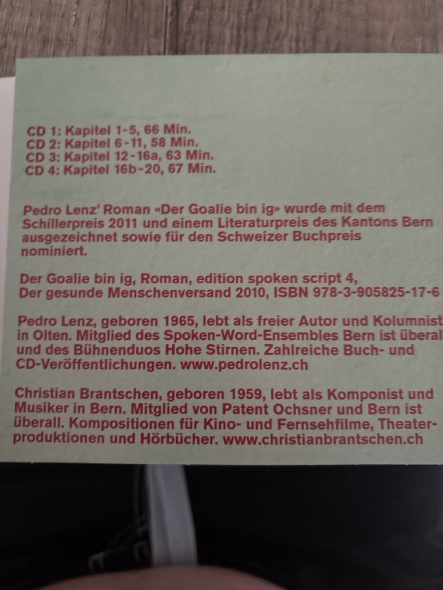 CDs: Der Goalie bin ig – Neuf (Voir description) à Schaffhausen par Reporter 1