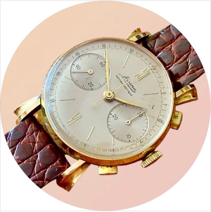 Minerva Orologi: Minerva Swiss Vintage Chronograph – Usato da lyss venduto da Uhrenparadies 1