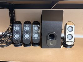 Lautsprecher-System Logitech X-530 5.1 schwarz gebraucht