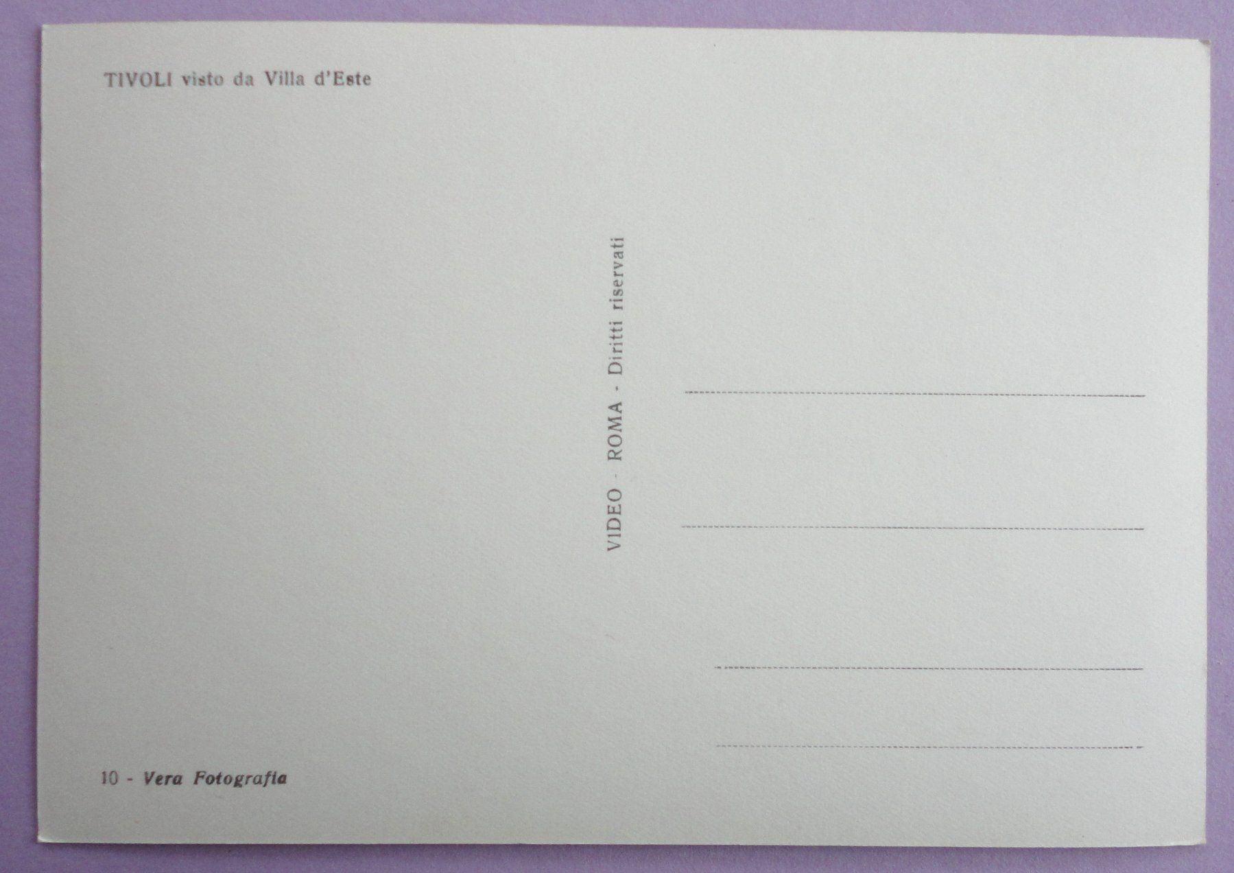 Cartoline postali: Tivoli visto da Villa d' Este – Usato da Fétigny venduto da Billy2miny 1
