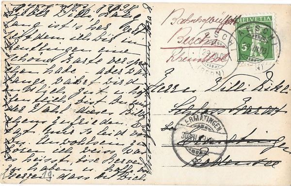 Cartoline postali: Thun Scherzligen Kirche mit Boot – Usato da Olten venduto da clotaldi 1