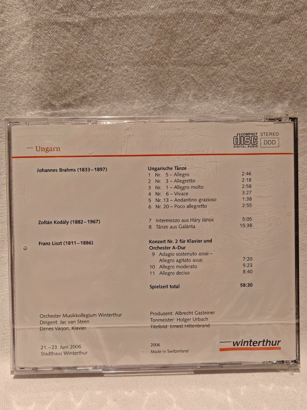 CD: Ungarn Musikkollegium Winterthur – Nuovo e nell'imballaggio originale da Gutenswil venduto da Vulcano21 1