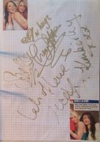 Girls Aloud Autogramm signiert Papier 20x30cm Sarah Harding