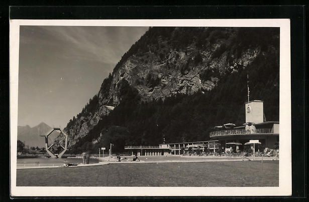Cartoline postali: AK Interlaken, Ansicht Strandbad, 1930 – Usato da Berlin venduto da bartko-reher