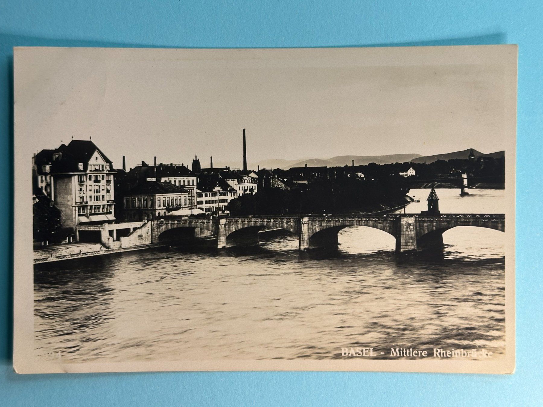 Cartoline postali: Basel - Mittlere Rheinbrücke – Usato da Steg VS venduto da danwer74