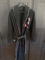 Black soft cotton bathrobe by Omega