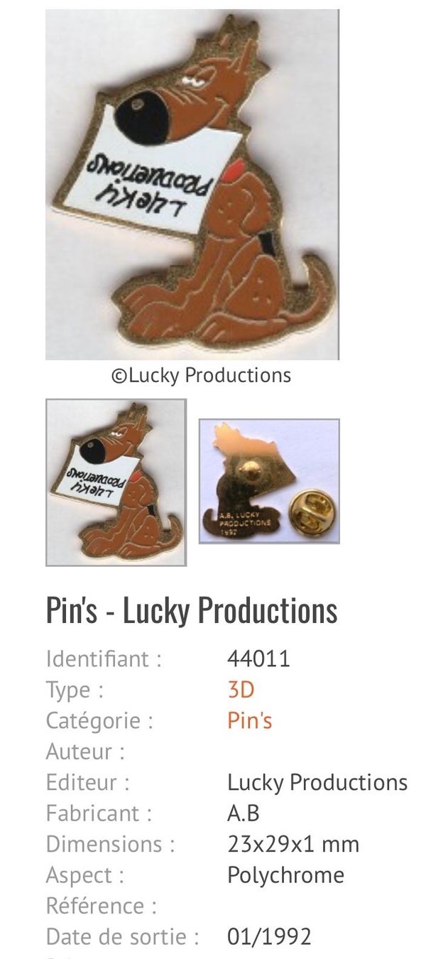 Placchette & Badge: Pin - LuckyLuke/Rantanplan – Usato da Renan BE venduto da johncactus 1