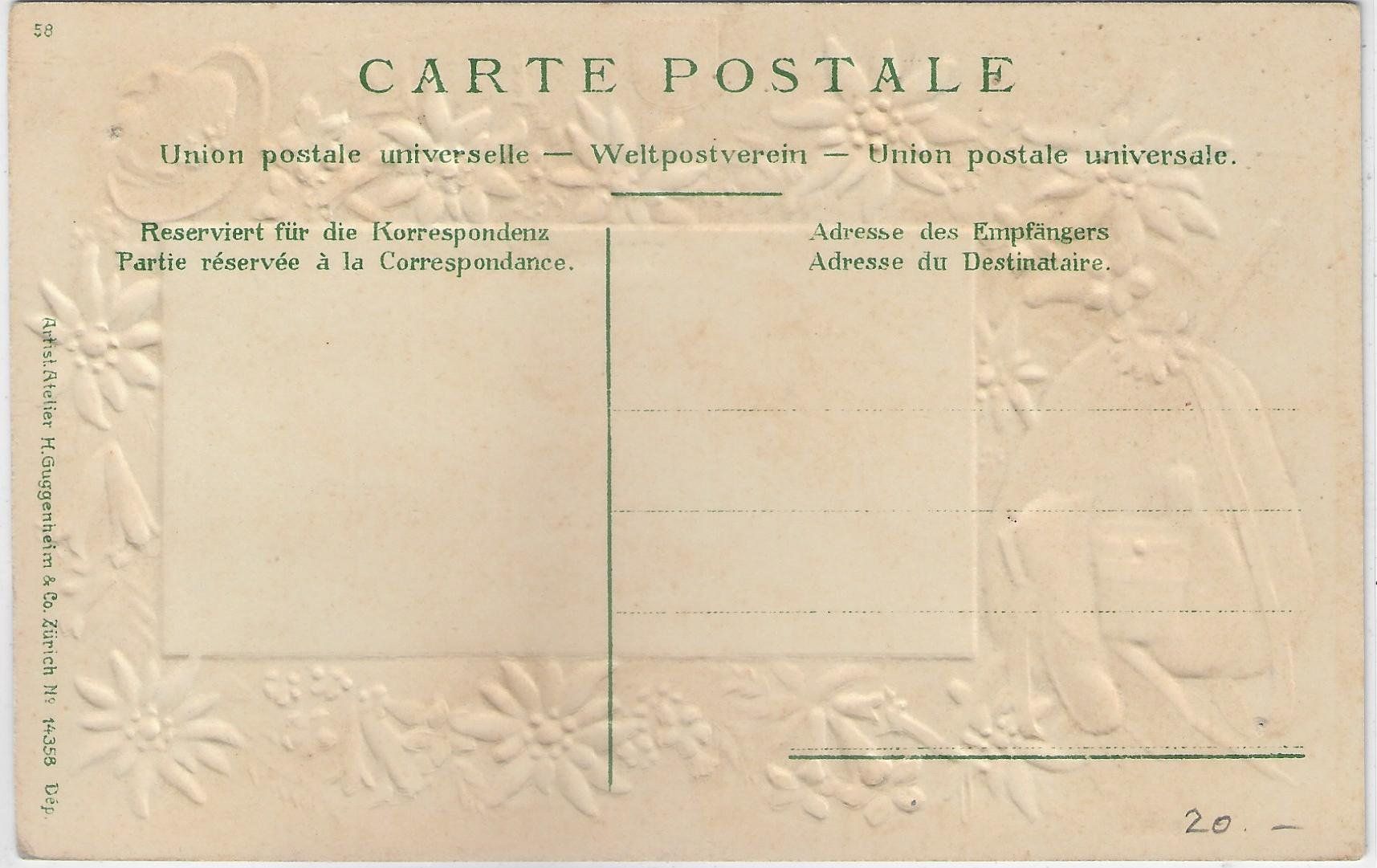 Cartoline postali: Villars-Chesieres - Edelweiss Präge-Litho – Usato da Ettingen venduto da Kartenplanet 1