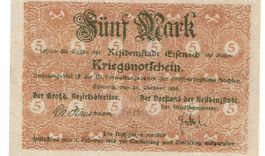 Eisenach 5 Mark 24.10.1918 VZ++-UNZ