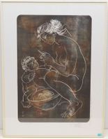 Erni Hans "Kartoffelschälerin" Original handsig. Lithografie