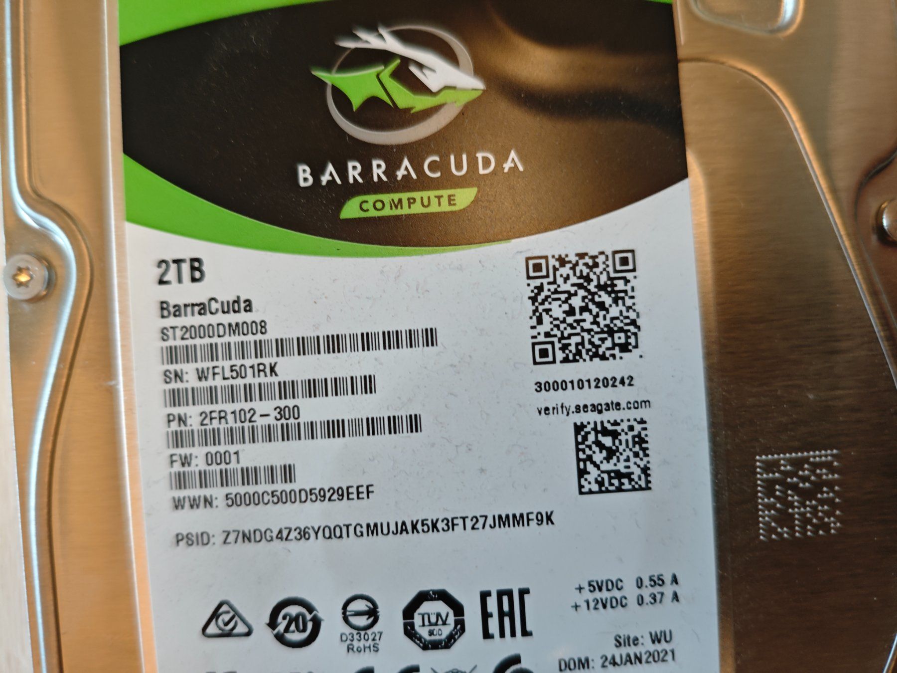 Seagate Dischi rigidi: Seagate BarraCuda 2TB gebraucht funktionsfähig – Usato da Dübendorf venduto da tho_v2cs 4