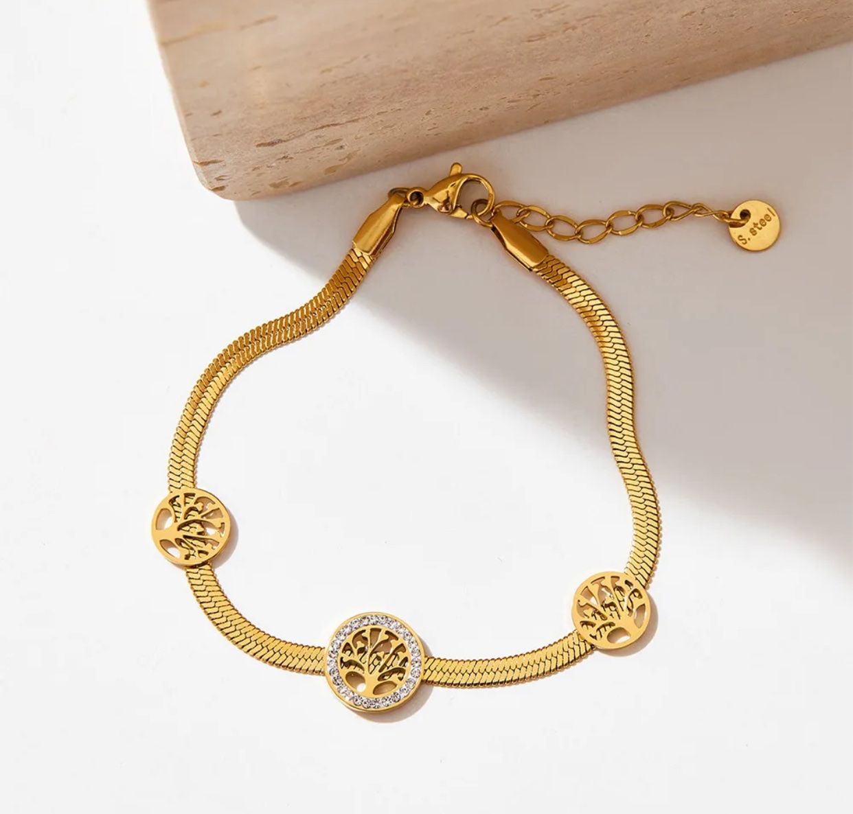 Bracciali & Braccialetti: Lebensbaum Armband 24karat vergoldet – Nuovo e nell'imballaggio originale da Hemmental venduto da BlingBling1
