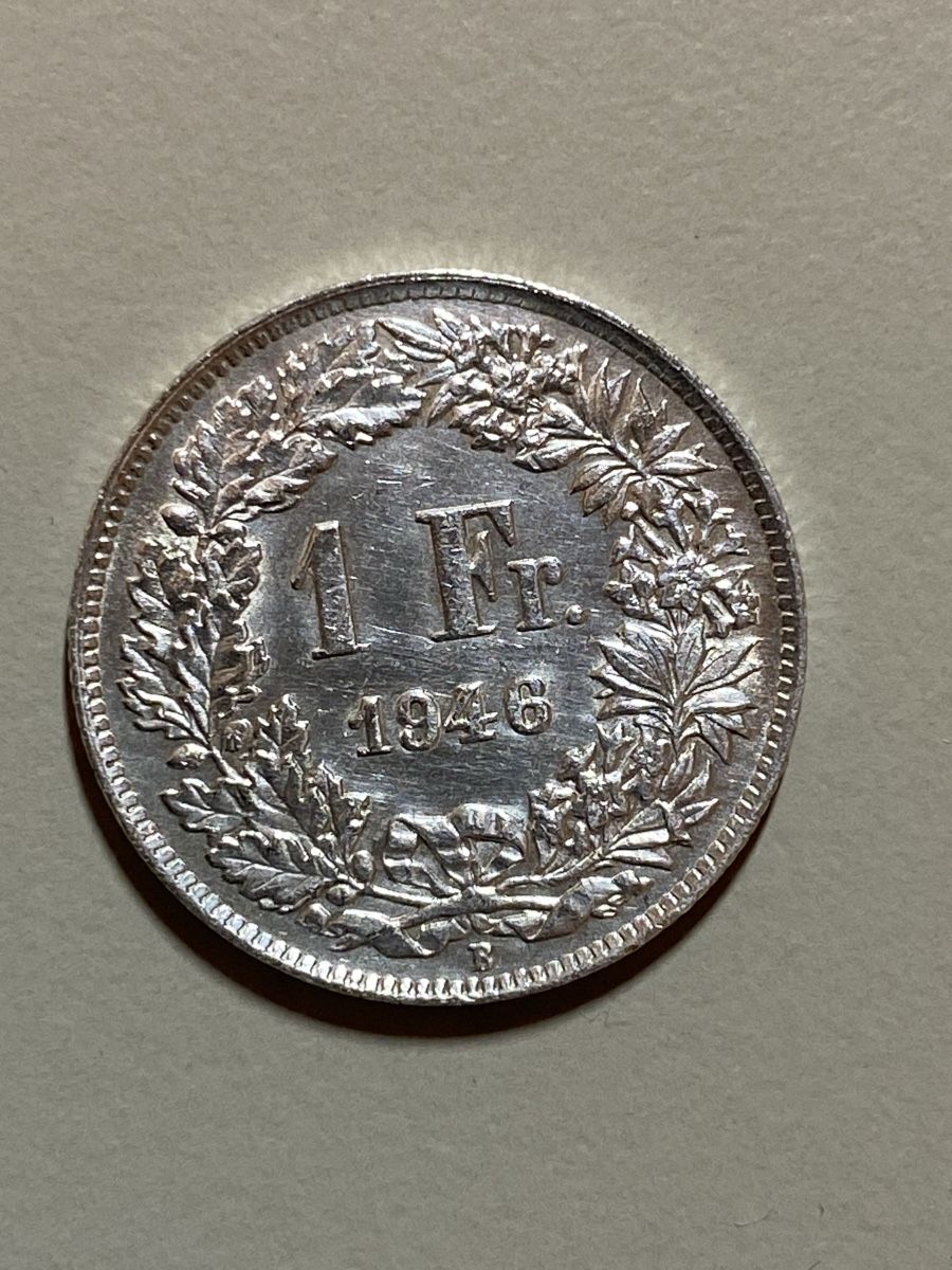 Tutti le monete: Suisse - 1 franc - 1946 - AG – Usato da Payerne venduto da Mike1682