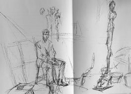 Alberto Giacometti, grosse Lithographie (38 x 56 cm), 1961