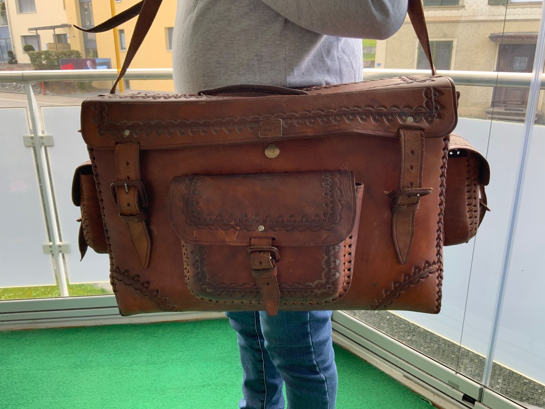 Taschen: Reisetasche / Utensilientasche aus echtem Leder – Gebraucht aus Schübelbach von S1CH 2