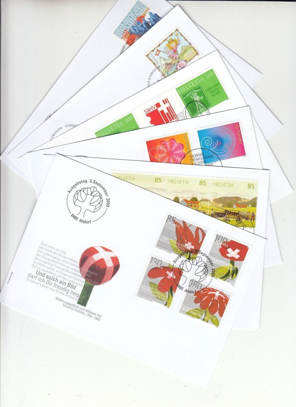 Tutti i francobolli: CH Ausgaben 3 / 2009 FDC – Usato da Bürglen TG venduto da StampGraf