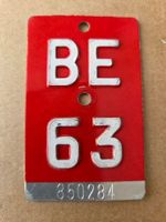 Velonummer BE 63 plaque velo