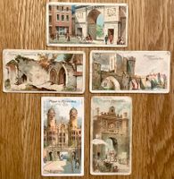 1909 - 5 Antike CELEBRATED GATEWAYS Sammelbilder England