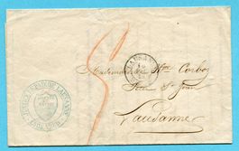 Orts - Faltbrief Lausanne 1858