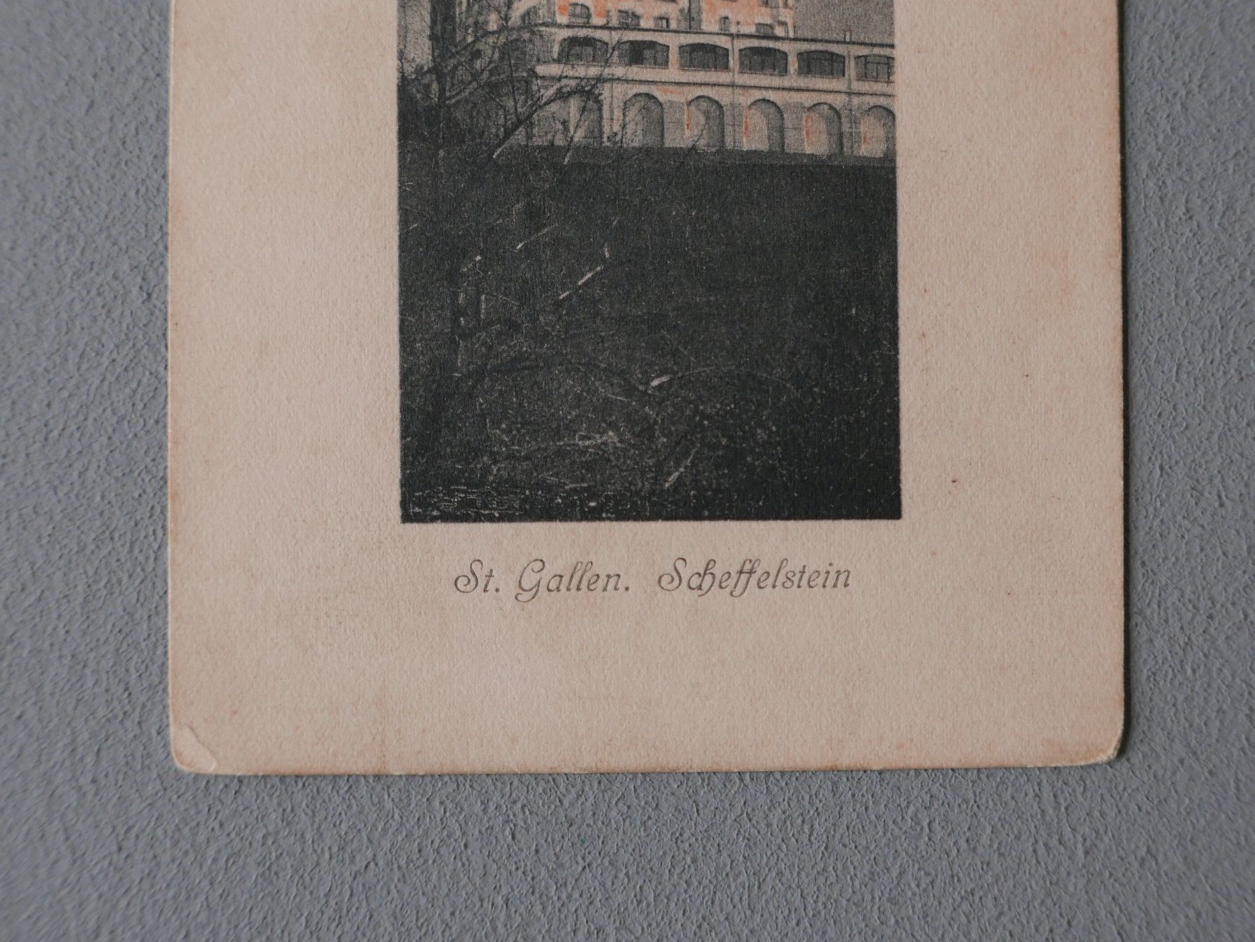 Cartoline postali: ANTIKE ANSICHTSKARTE RESTAURANT SCHEFFELSTEIN ST. GALLEN – Usato da Balgach venduto da Zwischenraum 1