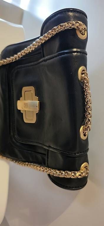 Borse da donna: Navyboot kleine Schwarze Ledertasche – Usato da Wolfhausen venduto da LoukAudio 4