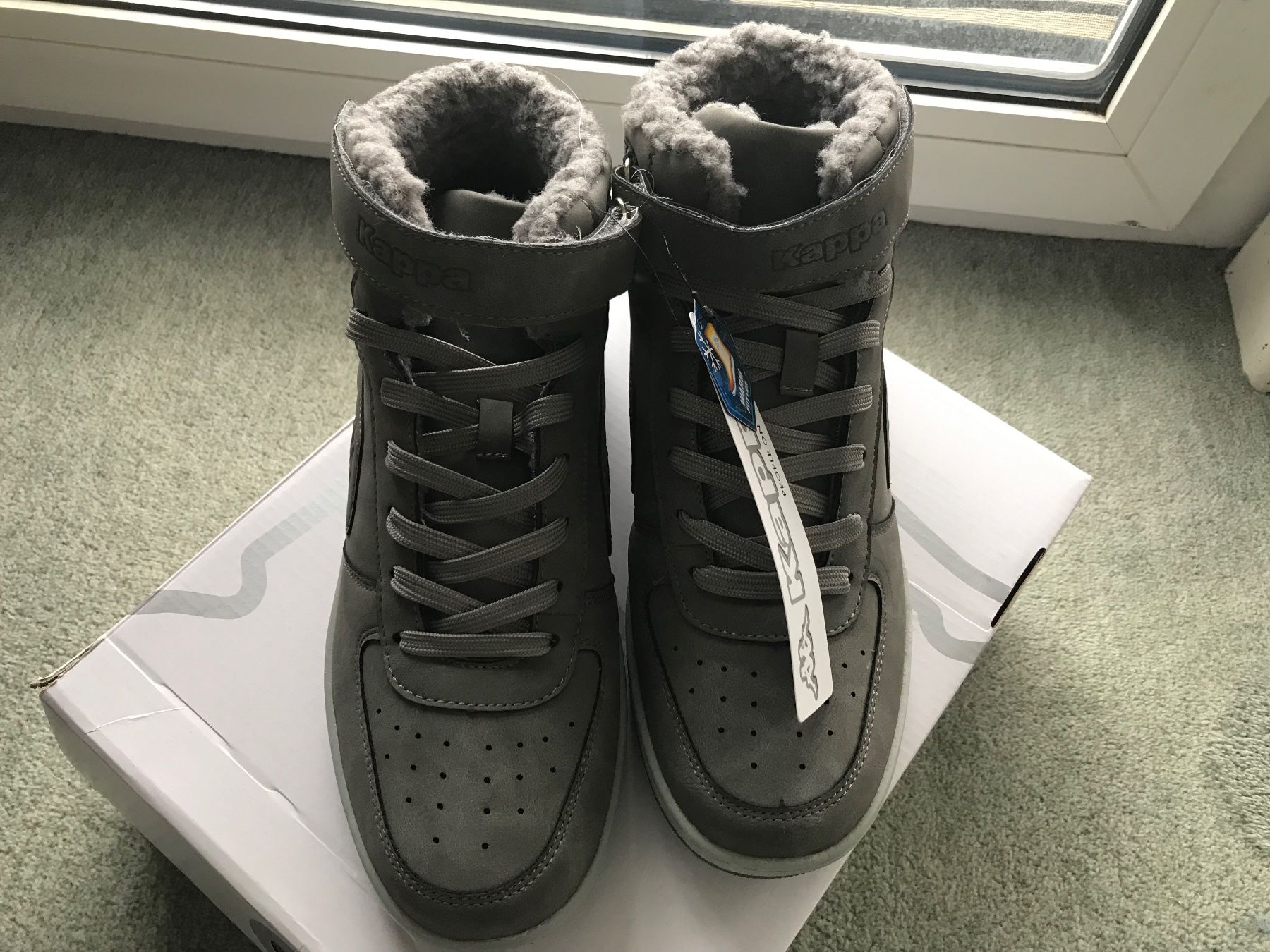 Kappa Scarpe da uomo: Kappa Bash Mid Fur, Winter Schuhe, Gr. 43, Grau, Neu – Nuovo (secondo la descrizione) da Niederteufen venduto da mix18 3