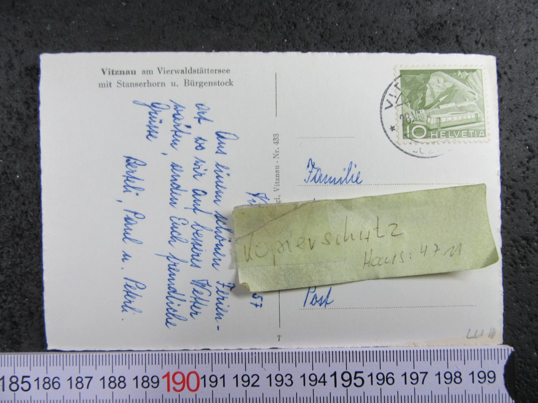 Cartoline postali: VITZNAU LU AK 1957 – Usato da Ettingen venduto da Hausi4711 1