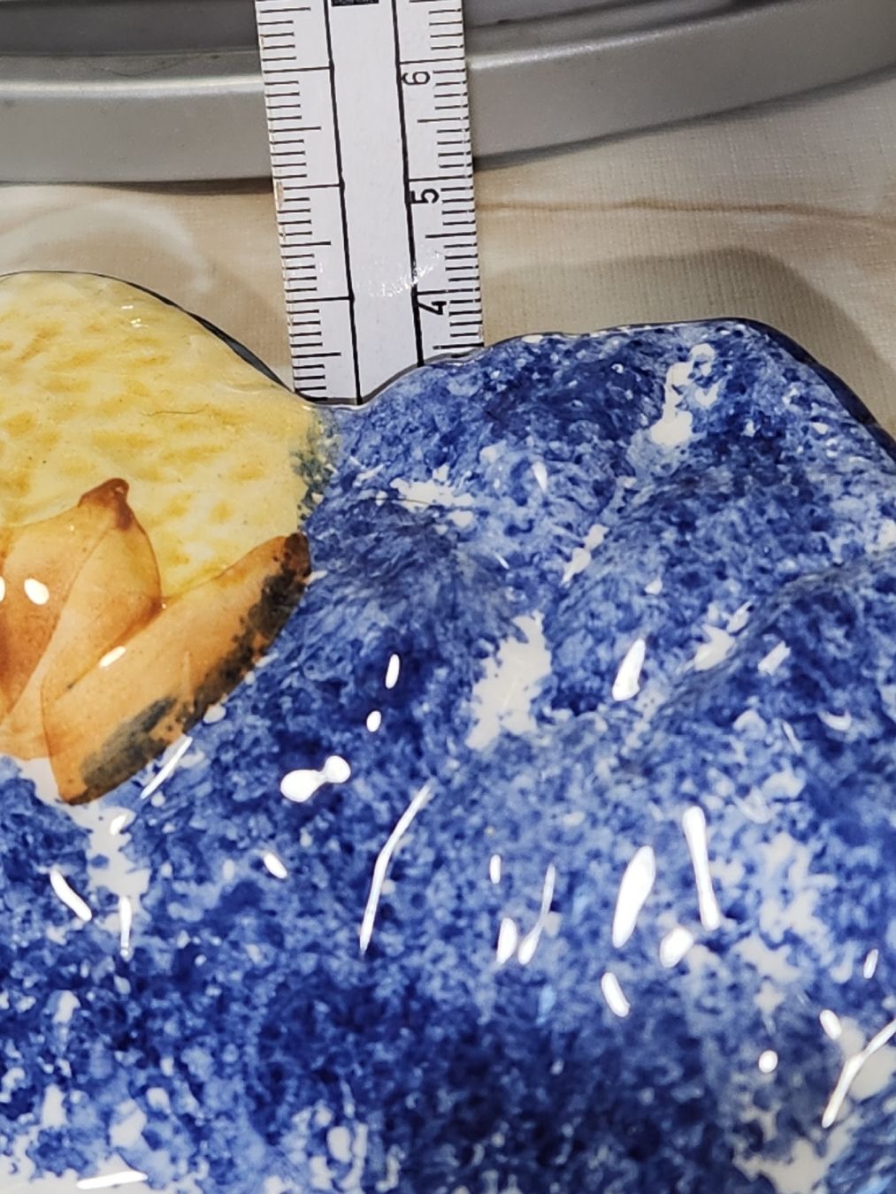Piatti di portata: Doppelte Keramikschale blau-weiss mit Sommer Design – Usato da Herisau venduto da bin_da 4