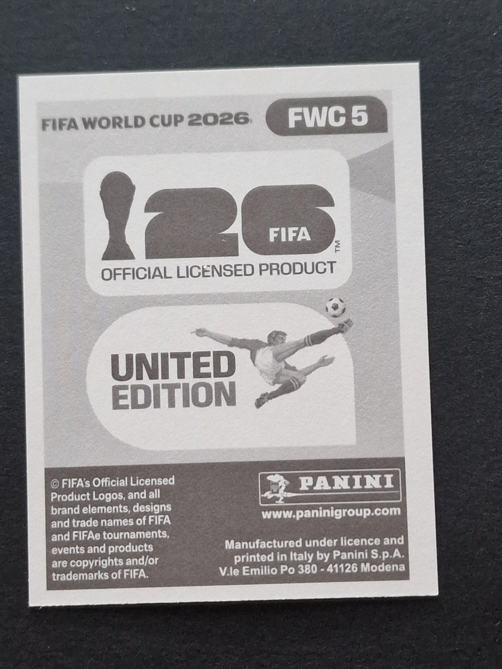 Panini Carte collezionabili: Panini - FWC 5 – Nuovo (secondo la descrizione) da Bouveret venduto da psv01 1