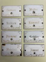 Emaille Schild Gewürz antik