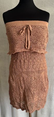 Trägerloses Häkelkleid Gr. 36