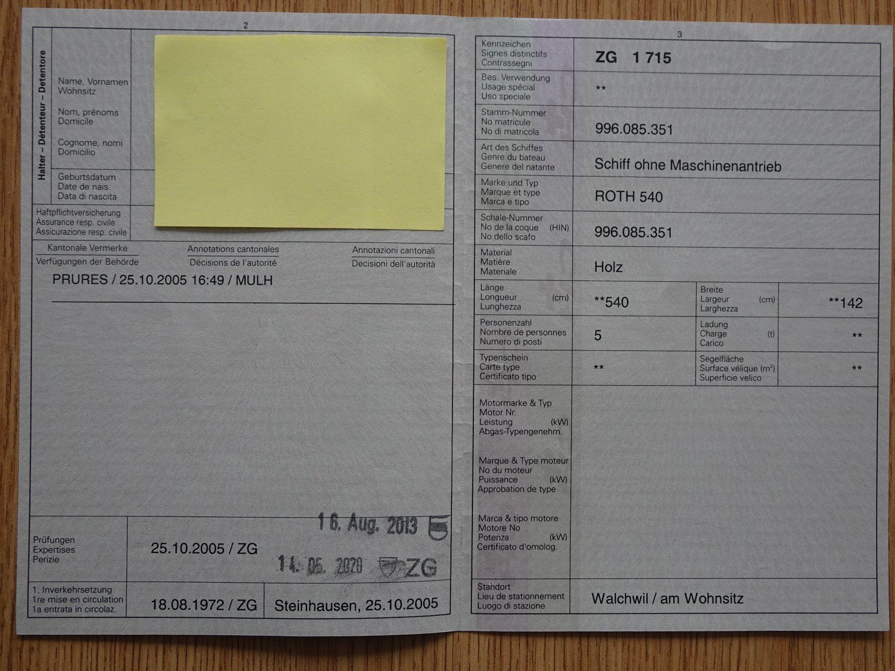 Barche: Holzruderboot – Usato da Walchwil venduto da pri_6qsl 2