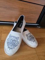 Kenzo Espadrilles White Tiger Print Size 38