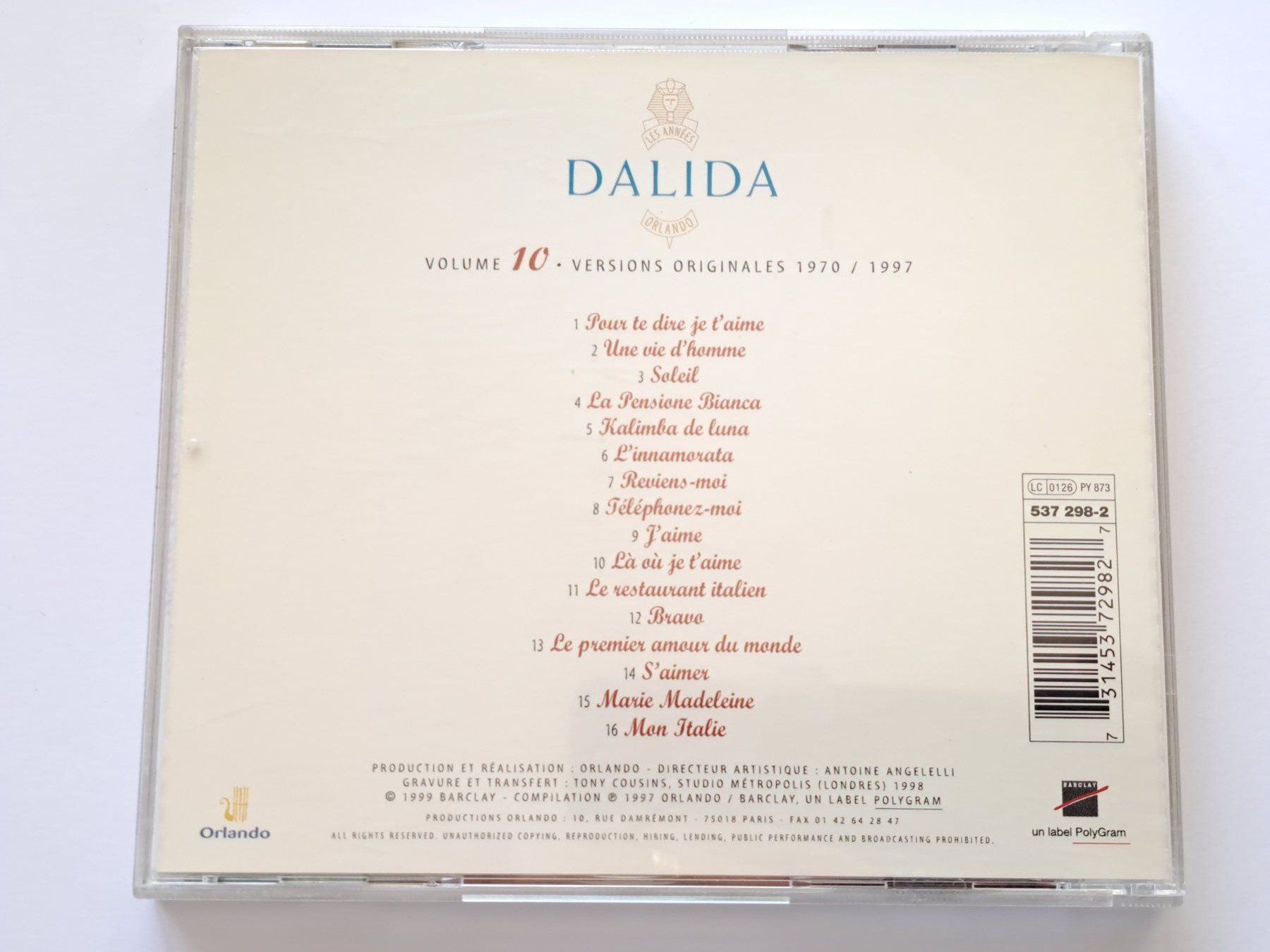 CD: Cd Dalida - Pour te dire je t'aime  – Usato da Pully venduto da bro_n52j 1