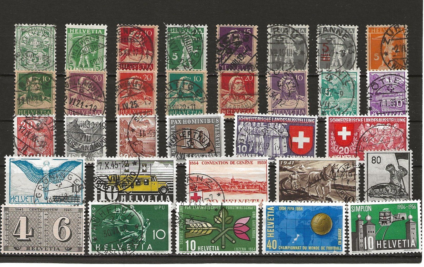 Tutti i francobolli: Steckkarte mit CH Briefmarken – Usato da Küblis venduto da Corvus8595