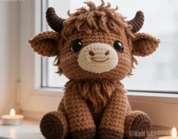 Häkelset Amigurumi für Anfänger- Highland-Kuh- Handarbeit