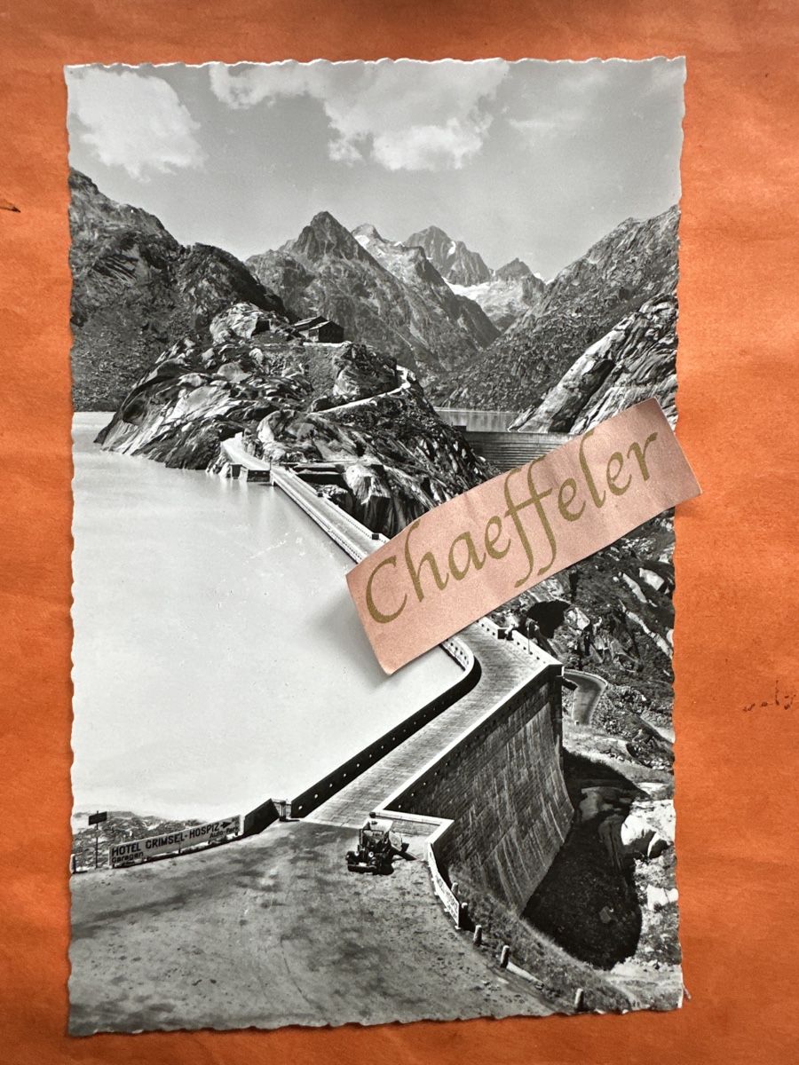 Cartoline postali: Grimselstausee mit Finsteraarhorn, Rarität – Usato da Zürich venduto da Chaeffeler