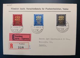 LIECHTENSTEIN, EXPRESS / R - BRIEF NACH BASEL 1945