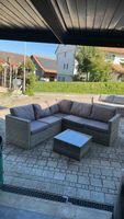 Garten Lounge Set Rattan mit Tisch akzeptabler Zustand