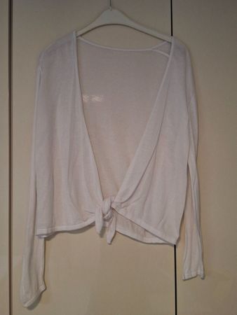 Sommerliches Jäckli / Top in Weiss, Grösse 46/48