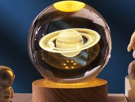 3D Solar System Gravierte Kristallkugel 60mm