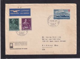 Par avion - 1947 - PP + Historique - Service philatélique BE