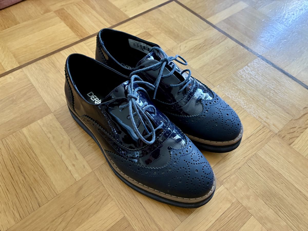 Scarpe da uomo: Leder-Halbschuhe dunkelblau – Nuovo (secondo la descrizione) da Basel venduto da ememilil